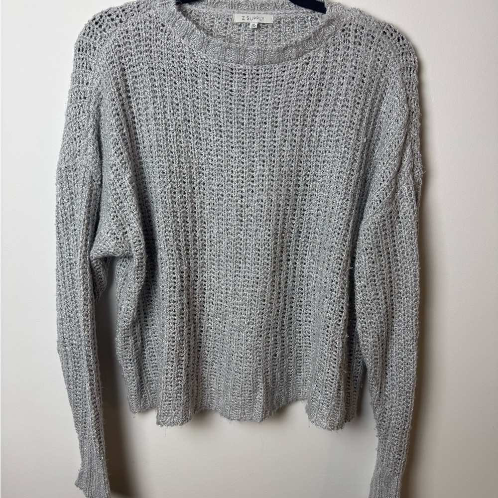 Z Supply Lightweight Gray Knit Sweater